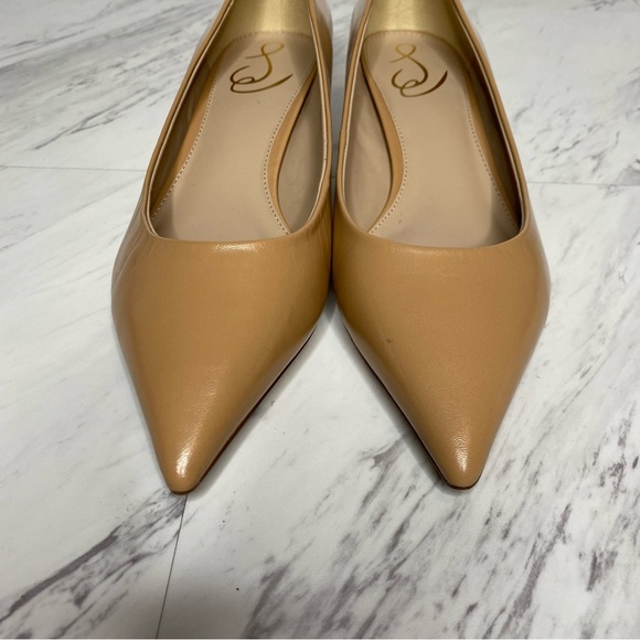 Sam Edelman Franci Pointed Toe Tan Light Brown Leather Pump 8 1/2 M - Picture 11 of 15